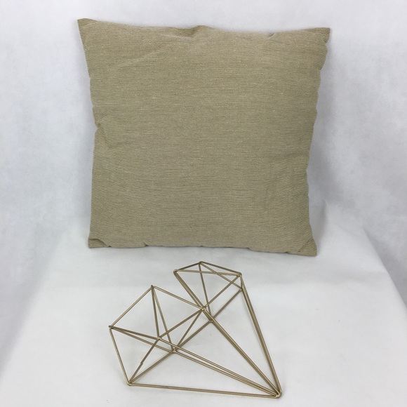 Gorgeous Embroidered Violet On Tan Accent Pillow - Picture 3 of 4